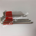 Ball head long hex key with 9 pcs